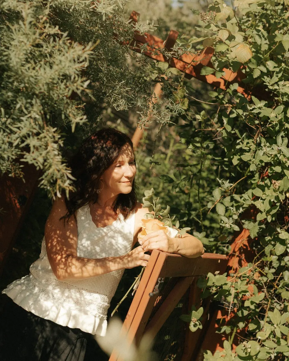 Tawnya Fornerod Tawnya Fornerod, founder of Wax & Lash, in her garden