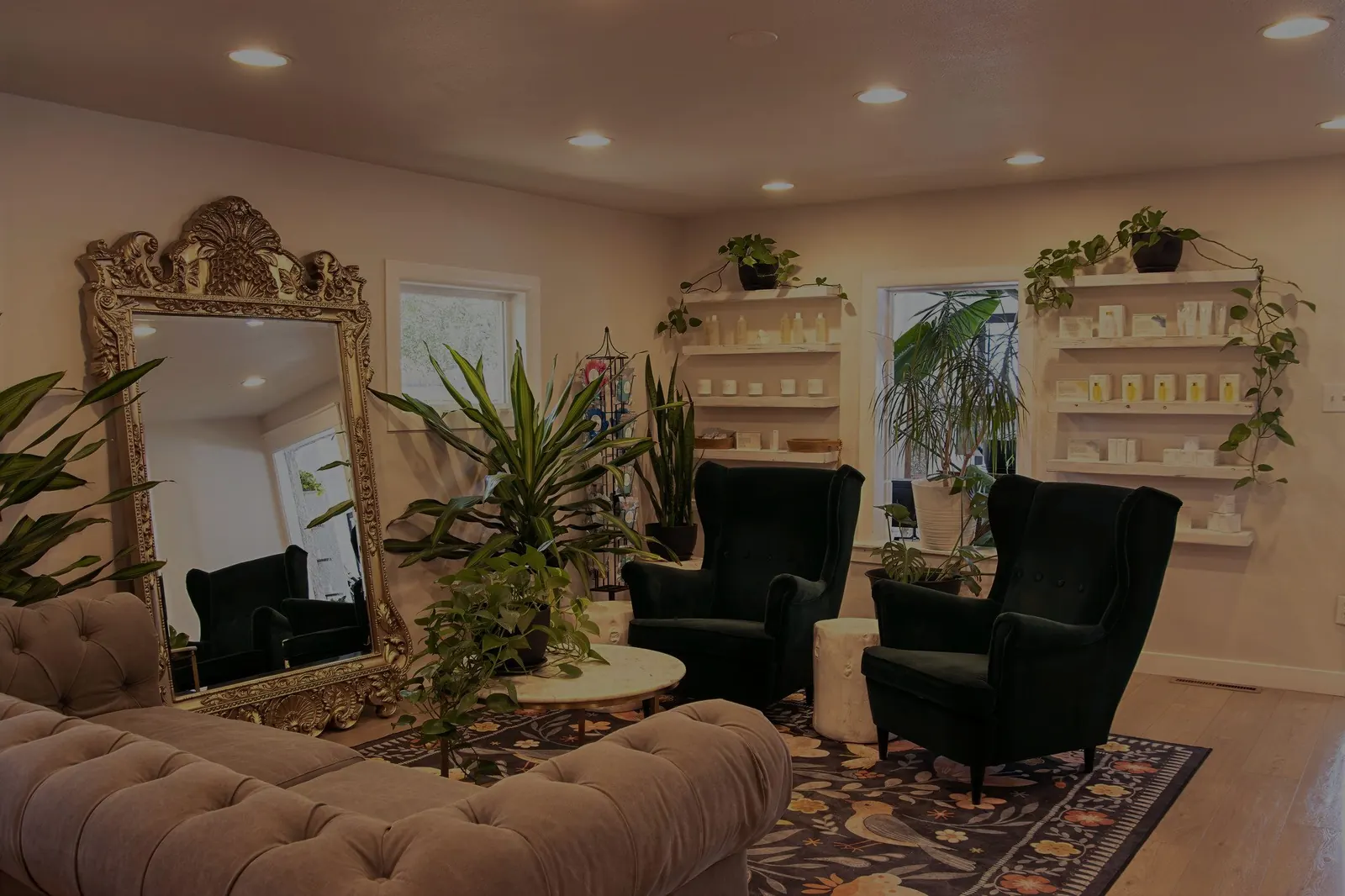 The bright waiting area at Wax & Lash Berkeley The bright waiting area at Wax & Lash Berkeley